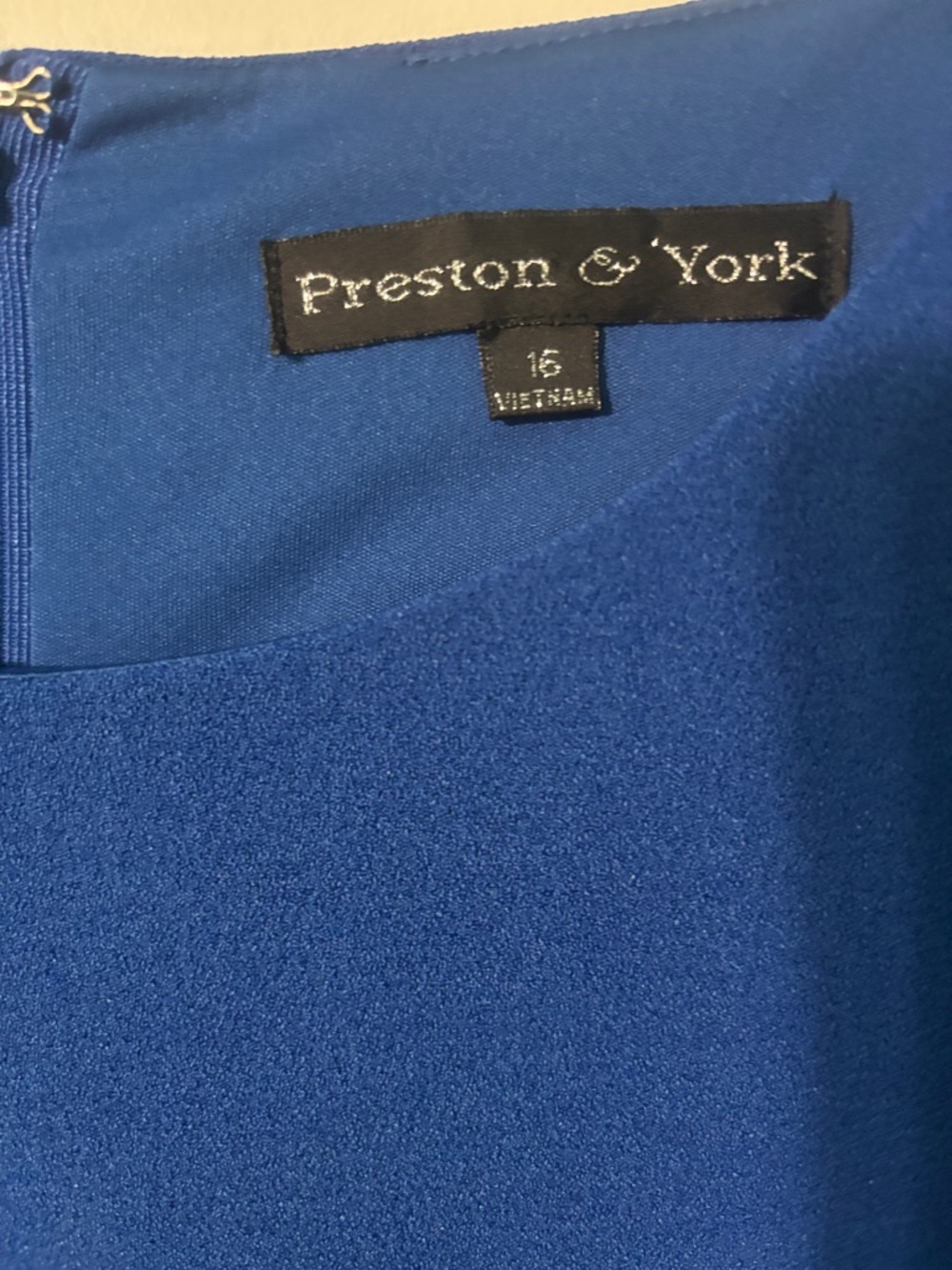 Classic Cobalt Midi Professional Lined Dress with Short Sleeves - Picture 4 of 8